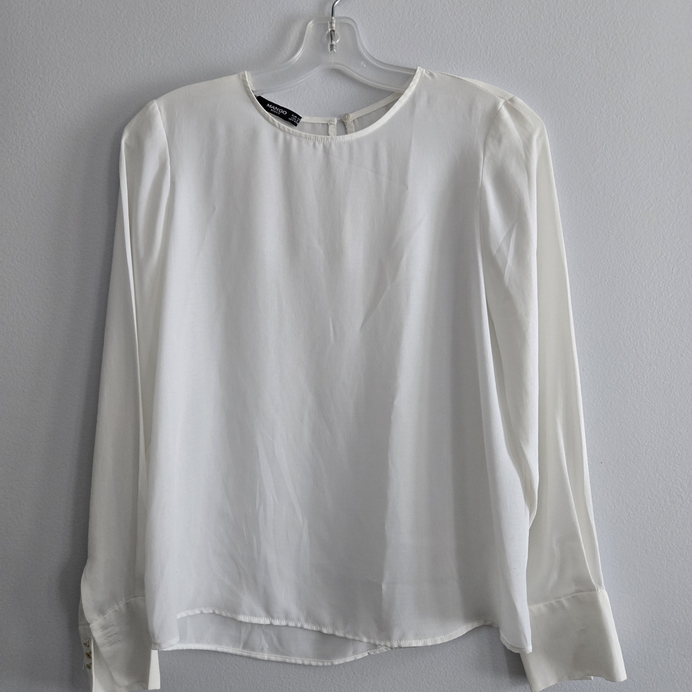 Mango Classic White Blouse
